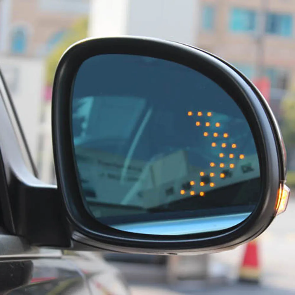 Синяя широкоугольная светодиодная стрелка с несколькими кривизнами сигнал