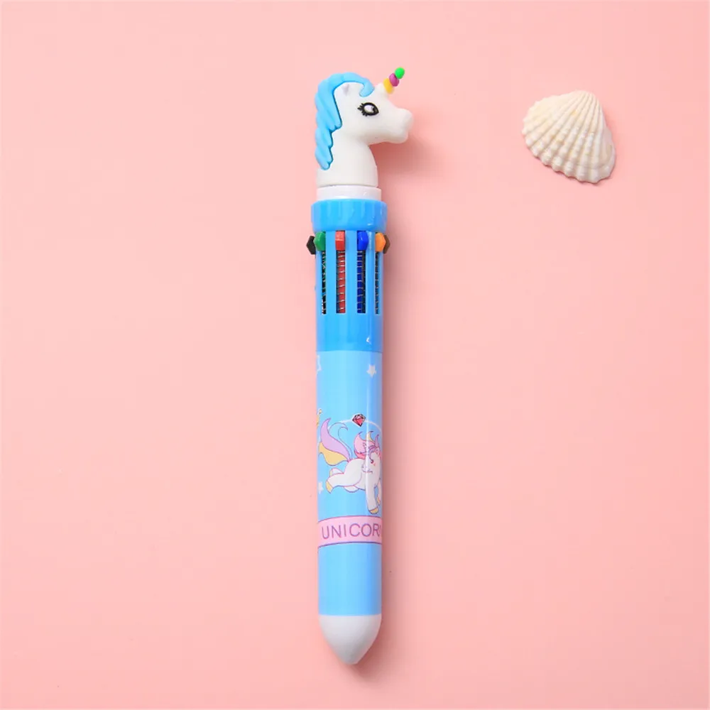 Десять Цвет шариковые ручки кавайные канцелярские принадлежности милые новинка