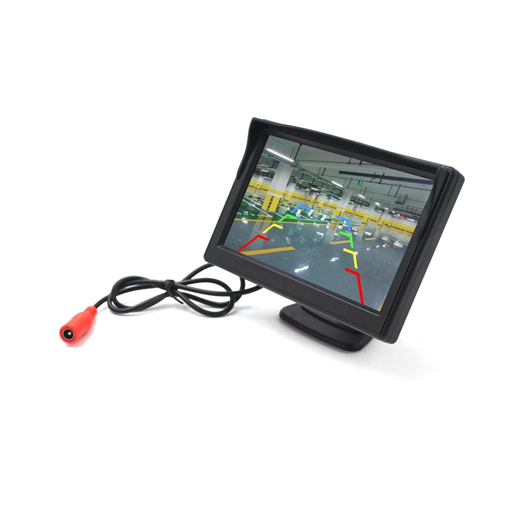rear view camera with monitor монитор для камеры заднего вида 5 дюйм беспроводной монитор с фронтальной или задней камерой, прикуриватель питания, поддержка цифрового сигнала 150 м беспроводное расстояние