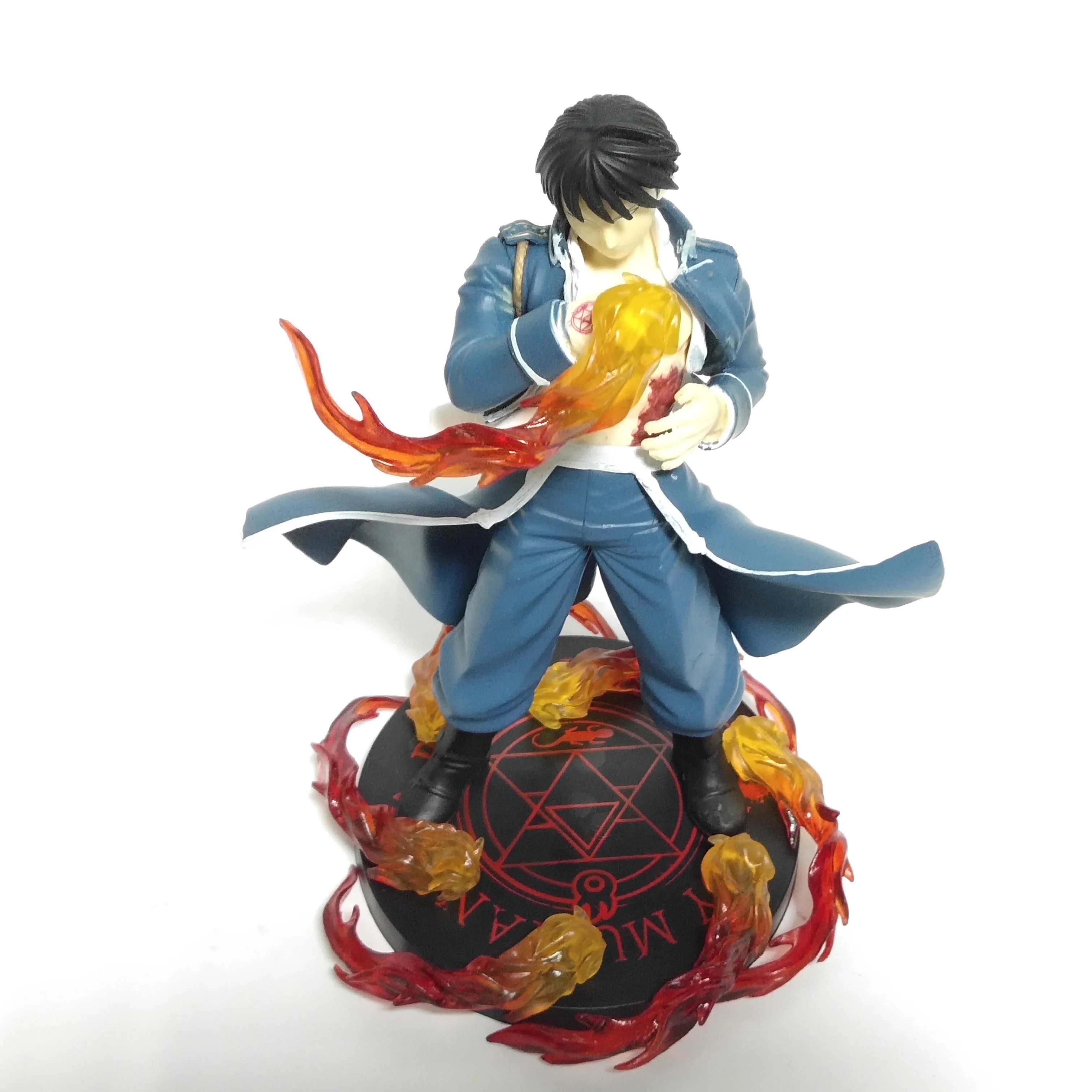 Цельнометаллическая экшн фигурка Alchemist Roy Mustang из ПВХ модель огненной сцены