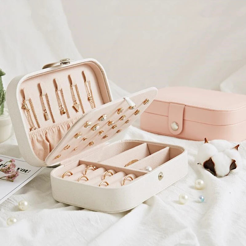 Ящик для хранения ювелирных изделий квадратные переносные серьги кольцо