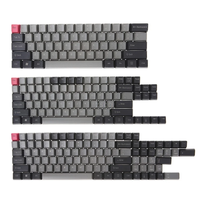 Смешанные толстые колпачки для ключей Dolch PBT 104/87/61 OEM черные серые Au13 19 Прямая