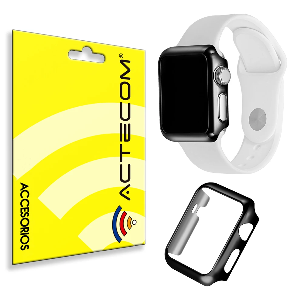 ACTECOM Carcasa Protector para Apple Watch 38 MM Semi RIGIDA Negra Serie 1 | Mobile Phone Cases &amp Covers