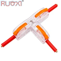 new universal t type wire connector quick distribution terminal transparent copper clip home main power distributor