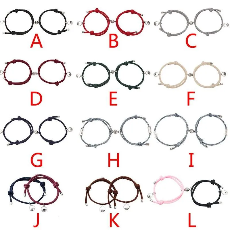 Браслеты для пар креативные магнитные браслеты влюбленных с расстоянием