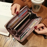 new stylish brand designer wristband womens wallet many departments clutch wallet female long large card purse ladies handbag