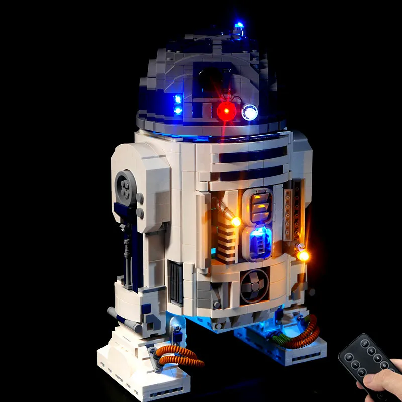 

Набор для сборки светодиодный светильник кой для Lego 75308, совместим с роботом R2-D2, игрушечные строительные блоки (светильник, а не модель)