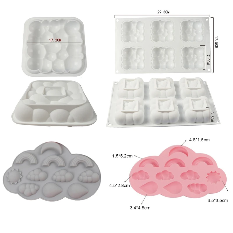 

3DBubble Cloud Cake Mold Silicone Mousse Moulds Cake Dessert Ice Cream Jelly Pudding Bakeware Decorating For Kitchen Accessories