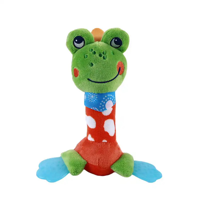 

Baby rattle soft stuffed toy animal cartoon bibi stick hand rattle dolls'carts rattle baby toys