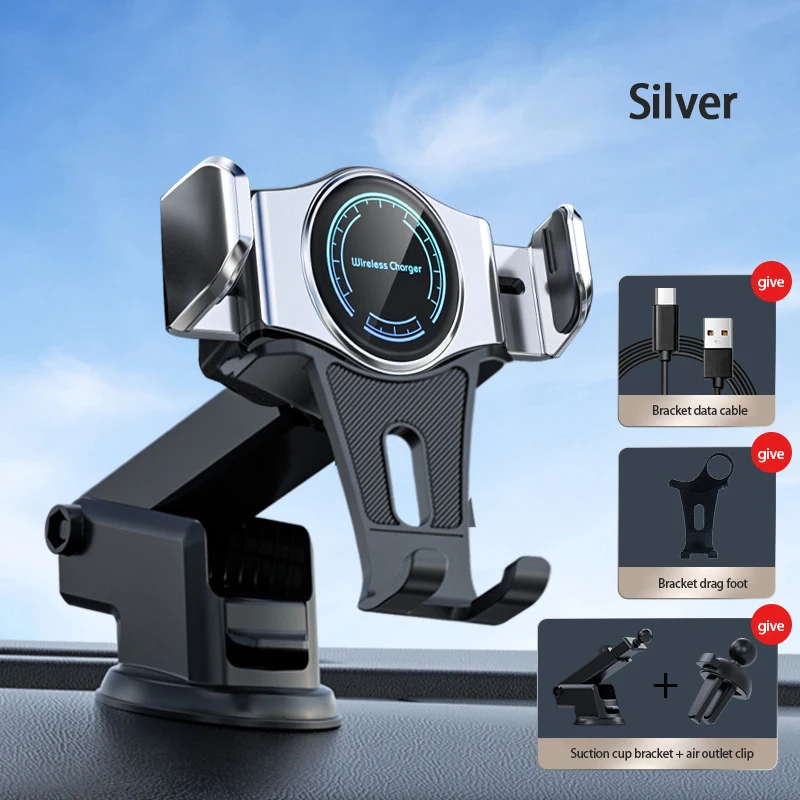 

Phone Holder Car Wireless Charging Bracket T3 Car 15W Wireless Charger Touch-sensitive Electric Mobile Phone Holder For xiaomi
