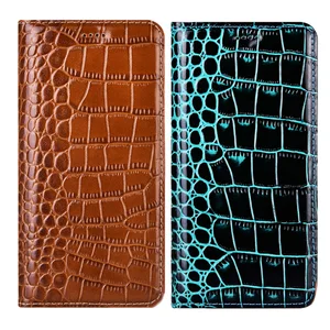 crocodile genuine leather flip phone case for huawei honor 20 30 pro plus 20s 30s 10i 20i 30i honor 10 20 lite 20e cover coque free global shipping