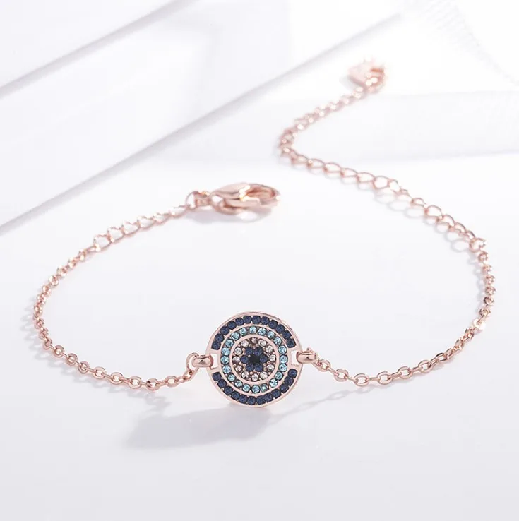 Новинка 2021 модные ювелирные изделия браслет с подвесками глаз дьявола кристаллы