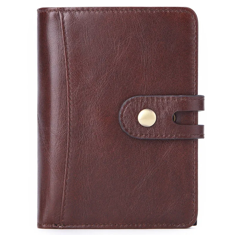 

Luxury Brand Men Wallet Genuine Leather Bifold Short Wallet Hasp Casual Male Purse Coin Multifunctional Card Holders