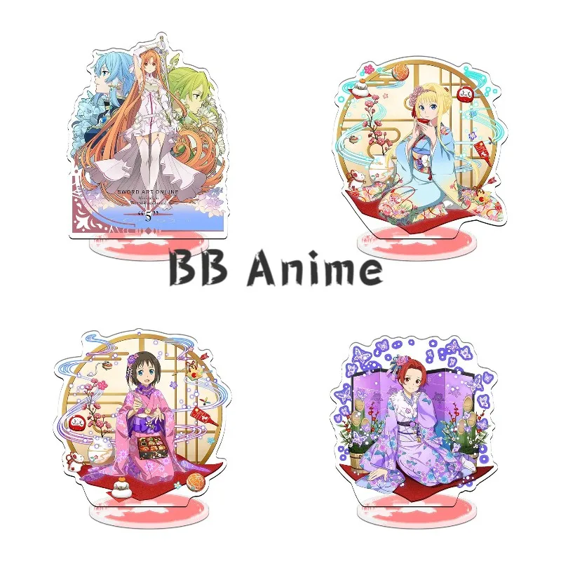 

Anime Sword Art Online Kimono Style Alice Stand Card Cute Alicization Cartoon Collections Gift Standing Sign Key Chian