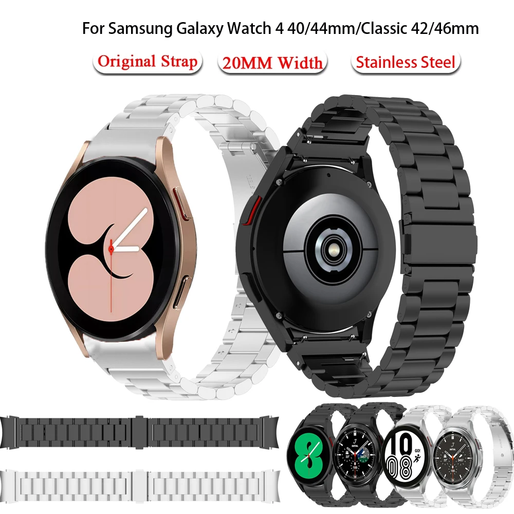 

Браслет из нержавеющей стали для Samsung Galaxy Watch 4 40 44 мм/Watch 4 Classic 42 46 мм
