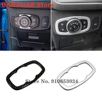 for ford transit 2020 2021 accessories car headlamps adjustment switch cover trim car styling abs mattecarbon fibre 1pcs
