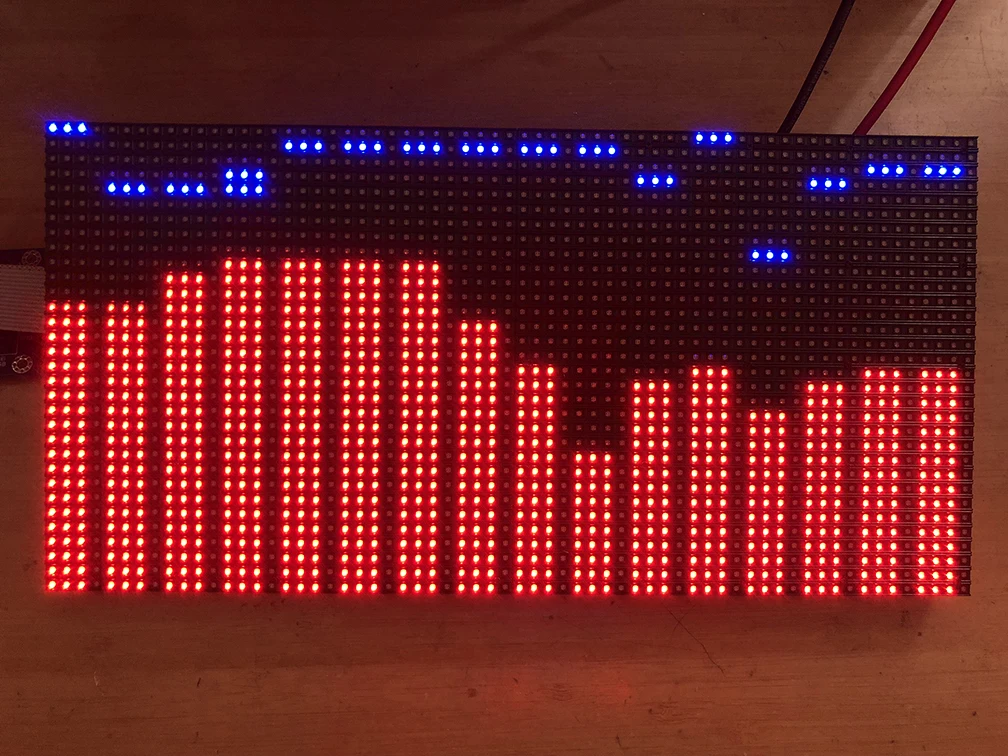 AS3264 полноцветный RGB музыкальный спектральный дисплей 2048 точечный светодиодный светильник