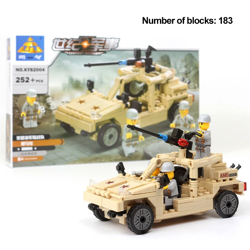 Строительные блоки сборка ДЕТЕЙ Полезные игрушки мудрость мальчик военная