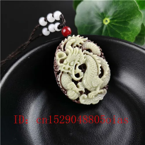 Натуральный китайский Нефритовый дракон подвеска ожерелье модные аксессуары