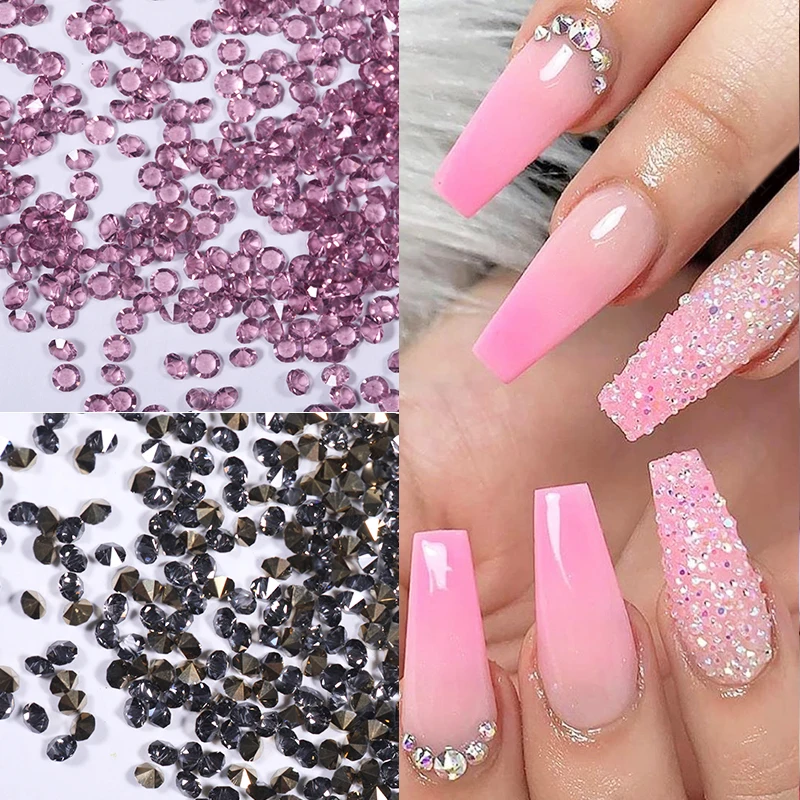 720*4 шт/сумка разноцветные для ногтей Стразы красочные блестящие 1 мм острые