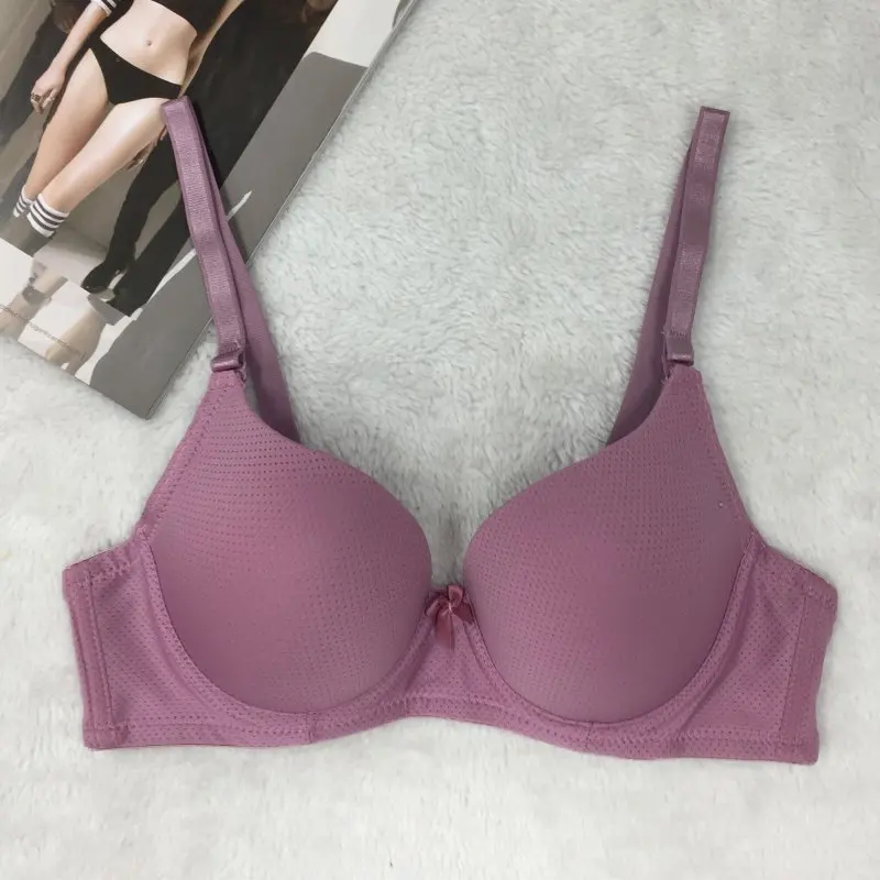 Женский двойной бюстгальтер пуш-ап сексуальный с косточками и бантом мягкий