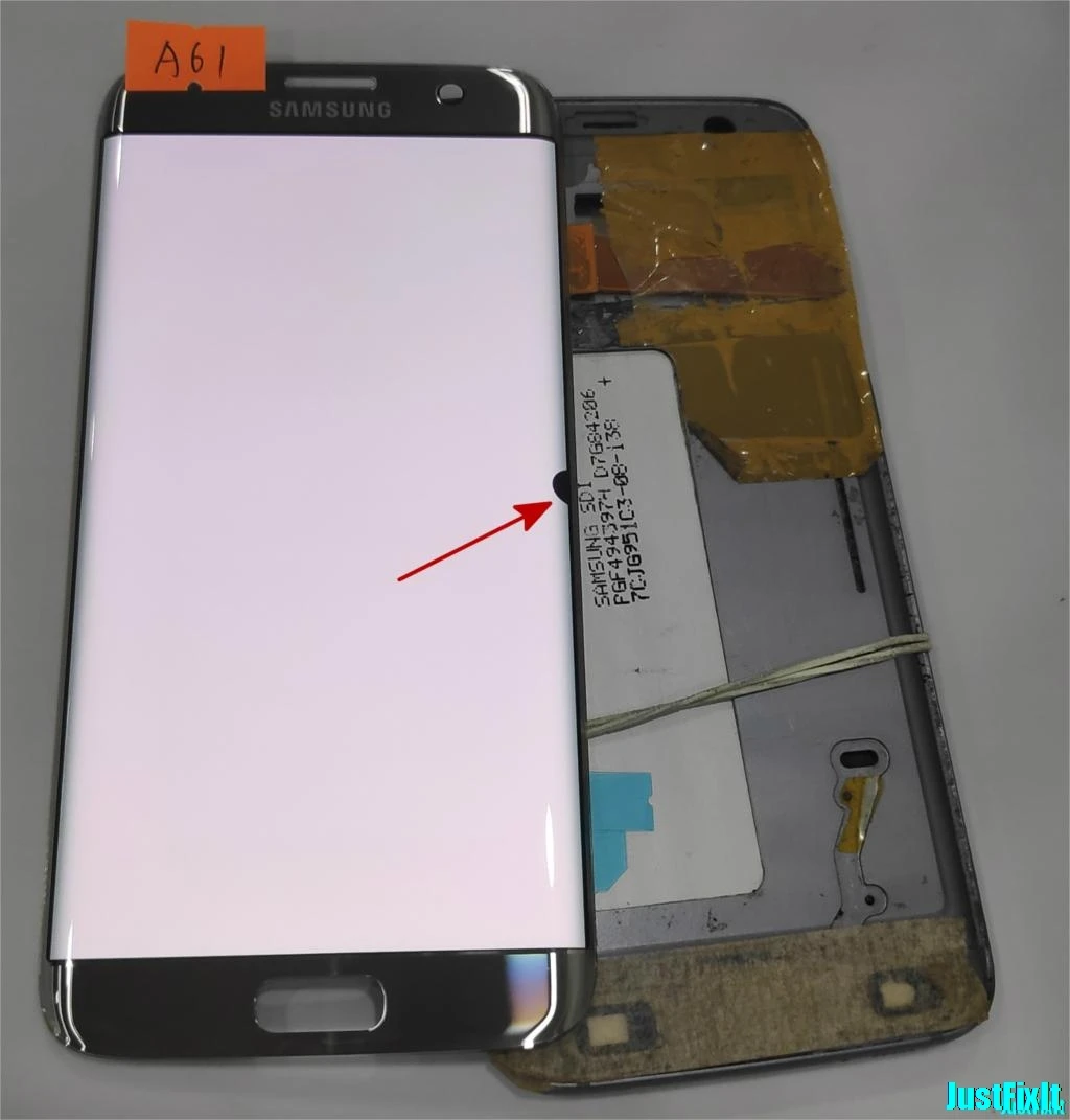 NO.A61 silver Color Для samsung Galaxy S7 edge G935F G935A G935FD сжигание тени и дефект ЖК-дисплей с сенсорным экраном дигитайзер - Цвет: NO.A61 silver Color