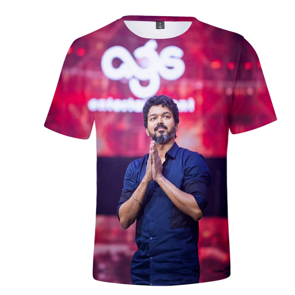 2019 Новинка индийский фильм бигил 3D футболка главный герой Виджай принт короткий