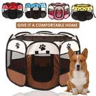 Переносная складная палатка для домашних питомцев, домик для собак, восьмиугольная клетка для кошек, манеж, Конура для щенков, простое в использовании ограждение, большая уличная кровать для собак