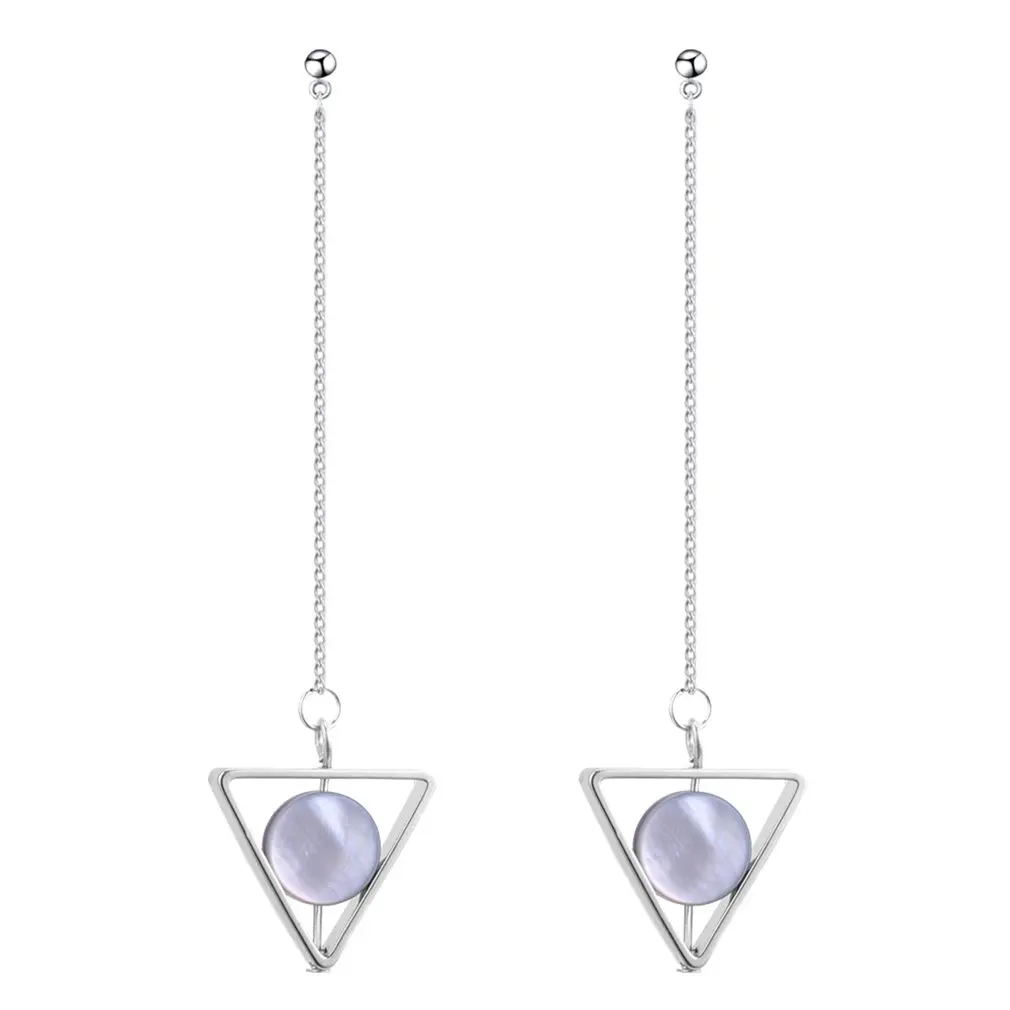 Женские Длинные жемчужины уникальная форма черный и белый жемчуг Висячие нежные