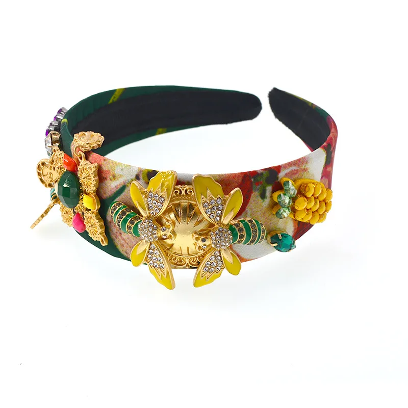 Женская головная повязка с керамическим цветком богемные вечерние ободки для