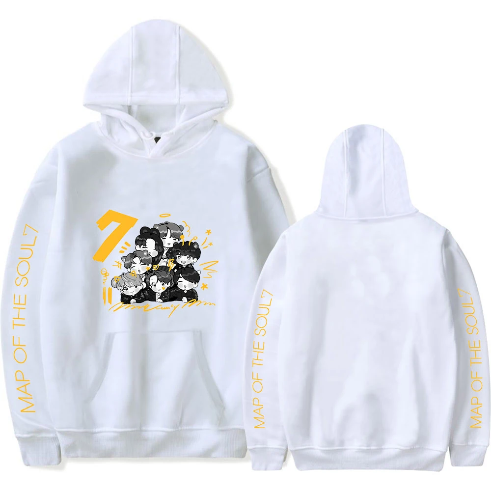 

Kpop Cartoon Bangtan Album Map of The Soul 7 WORLD TOUR Concert Hoody ladies Sweatshirt men/women Harajuku wi Women-Clothing