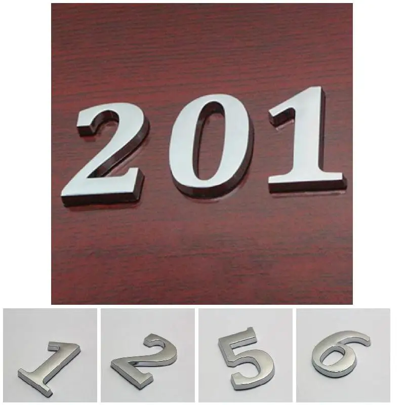 Самоклеящаяся табличка с цифрами и 0 9 для дома отеля магазина QJS|Наклейки на