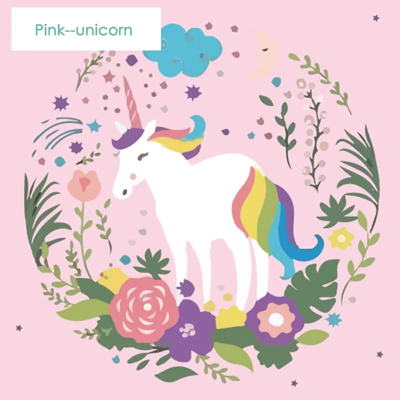 Pink-unicorn Не прилипает, не давит, подставка для мультфильм рулонные шторы 50%~ затенения ставка изготовление размеров под заказ для мальчиков и девочек детская комната автомобиля рулонные жалюзи с принтом внутри крепление - Цвет: Pink-unicorn