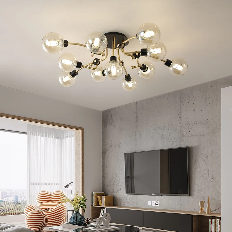 Потолочный ретро-светильник s нордическая труба потолочный светильник из