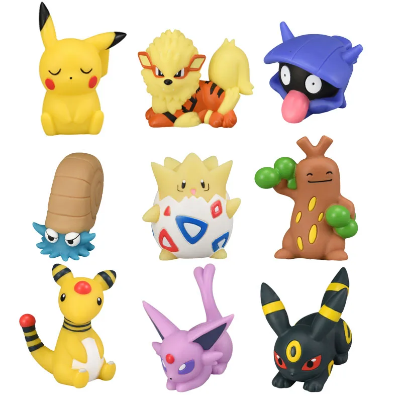 Японские Аниме фигурки покемонов, пальчиковая кукла, Пикачу, арканин, Шеллер, оманит, амфарос, судовудо, Umbreon, коллекционные игрушки-модели