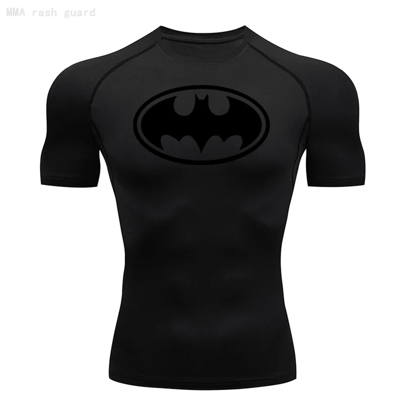 

New T-shirt Running Men's Compression Sportswear MMA Gym T-shirt Men Tracksuit Tights Fitness Bodybulding Jogging Short shirt
