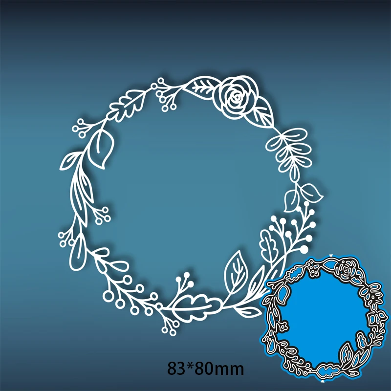 

Metal Cutting Dies Hollow Roses Laser New Scrapbook Paper Decoration Template Embossing New DIY Paper Card Craft 83*80mm