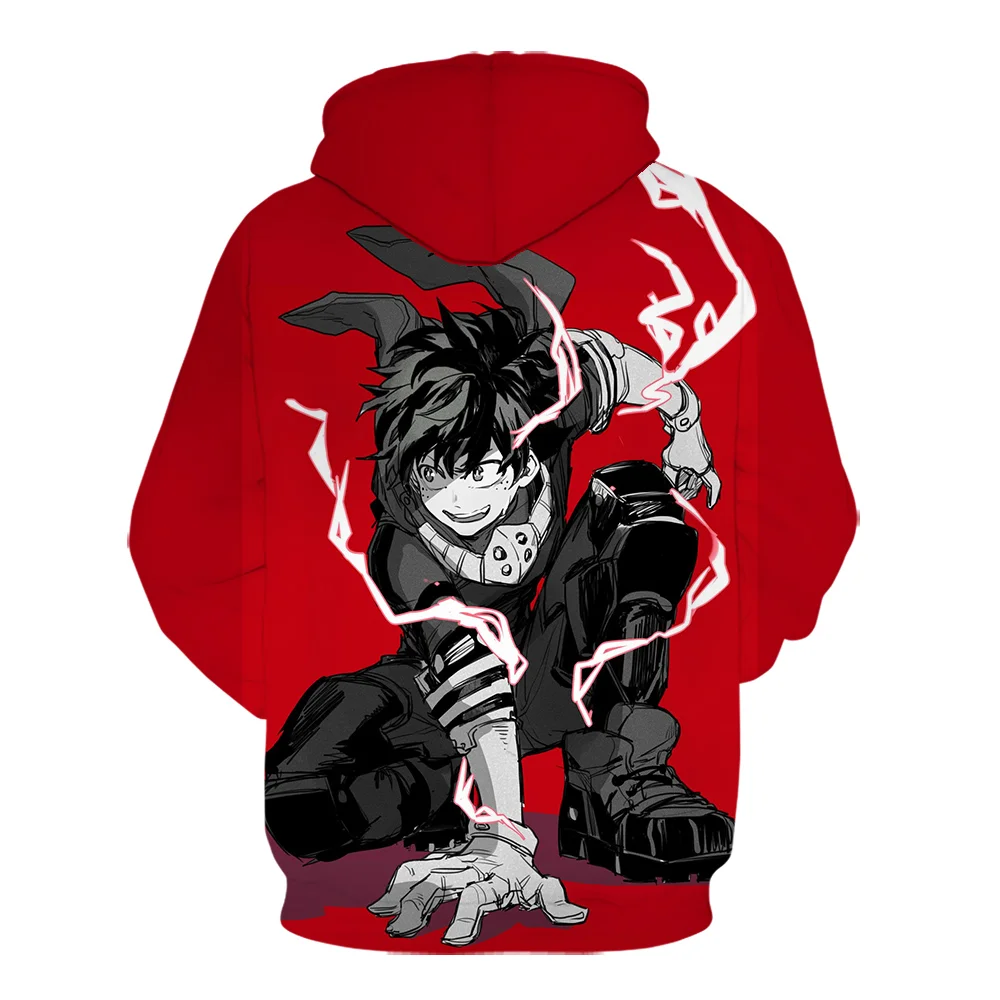 Мужские толстовки большого размера с 3D-принтом аниме Моя геройская Академия