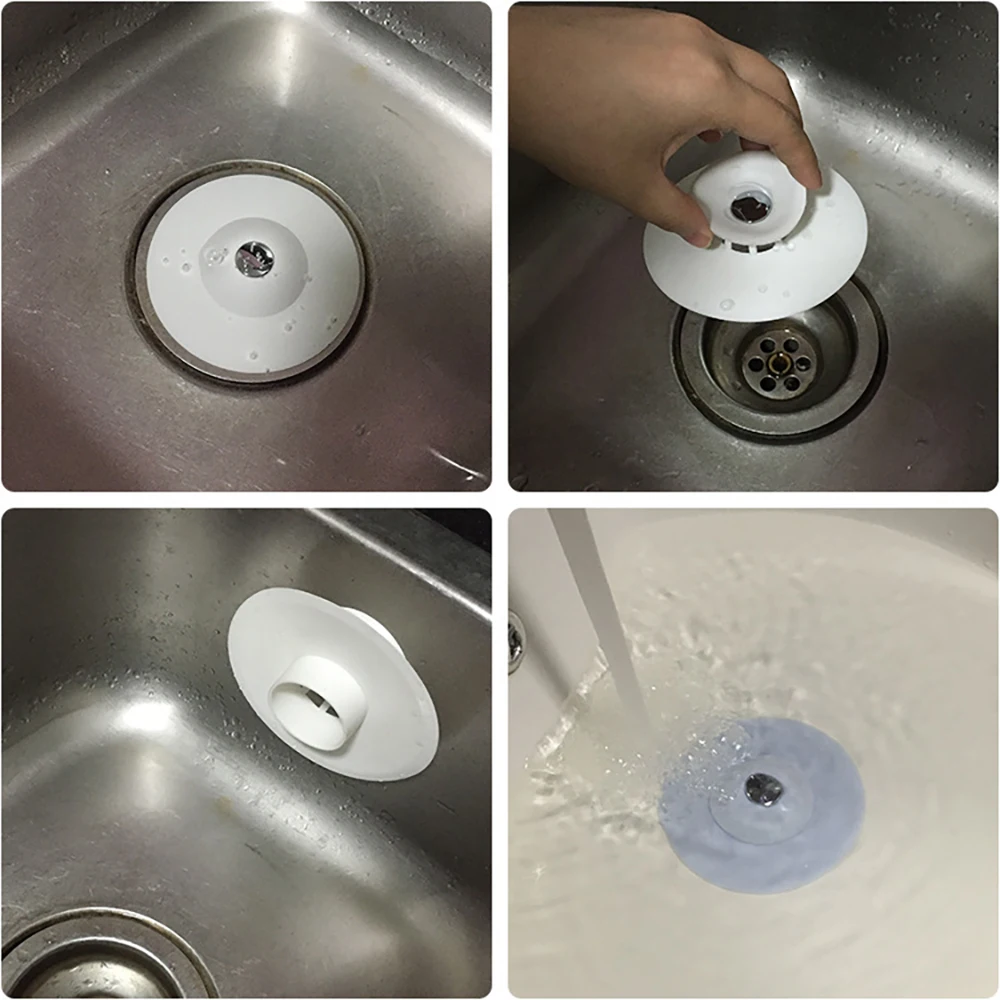 

Shield Floor Drain Cover Anti-Clogging Sink Strainer Universal Kitchen Sink Filter Bathroo Drain Hair Catcher Stopper Green 1 PC