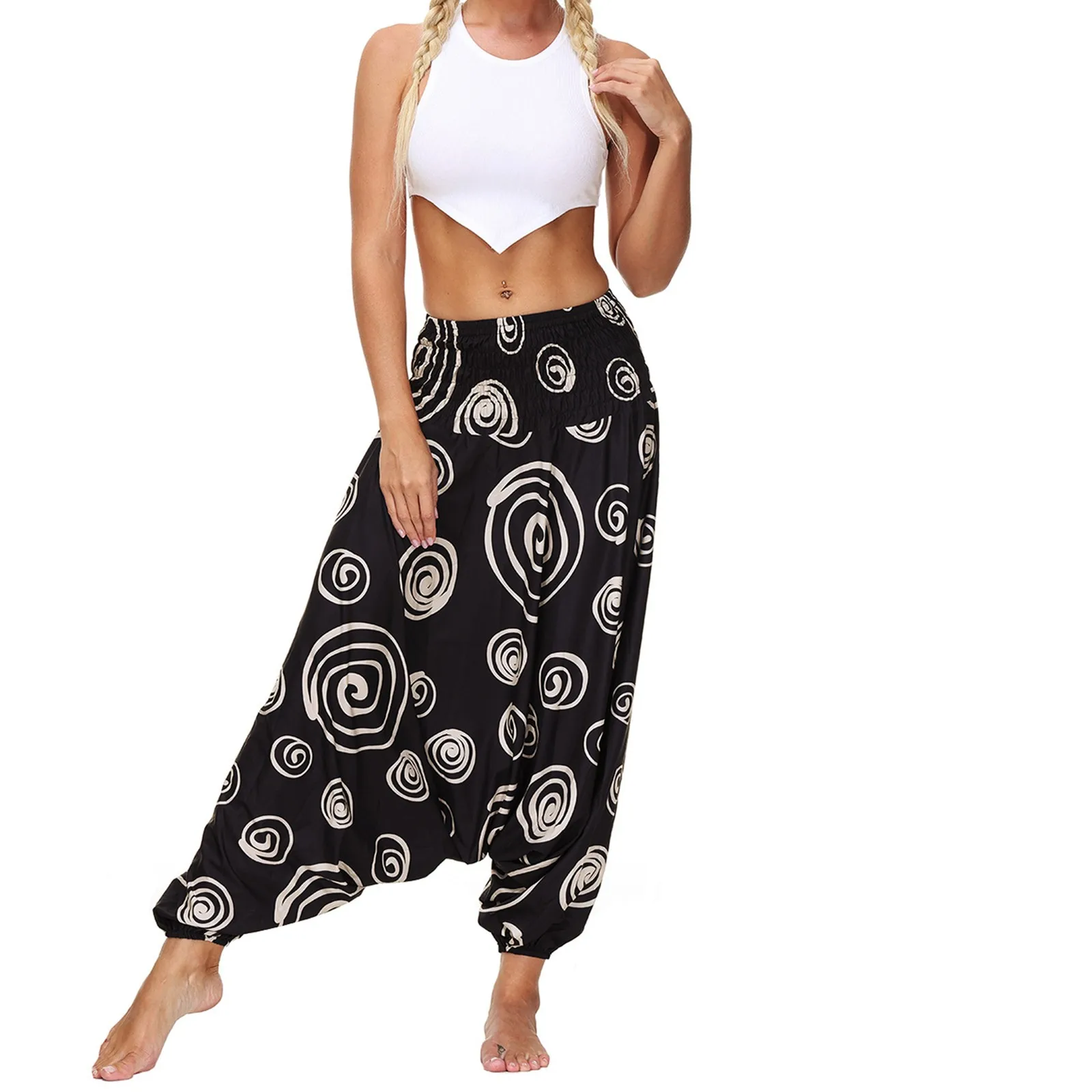 

2021 Pants Men's Casual Solid Color Baggy Trousers Belly Dance Harem Pants Slacks sweatpants Trendy Loose Dance Clothing