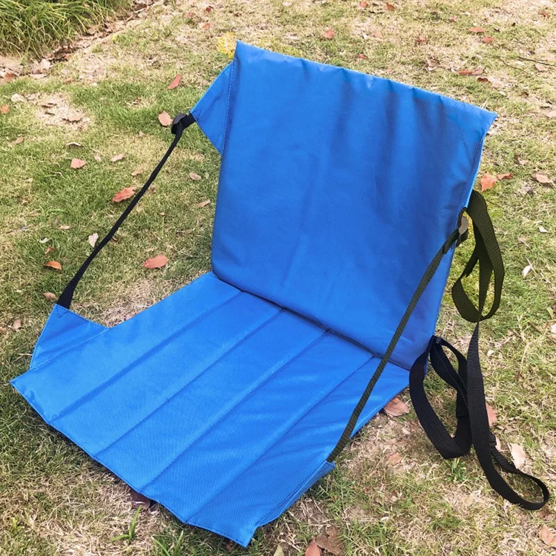 

New Sale Portable Outdoor Park Folding Chair with Back Cushion, Beach Moisture-Proof Folding Cushion