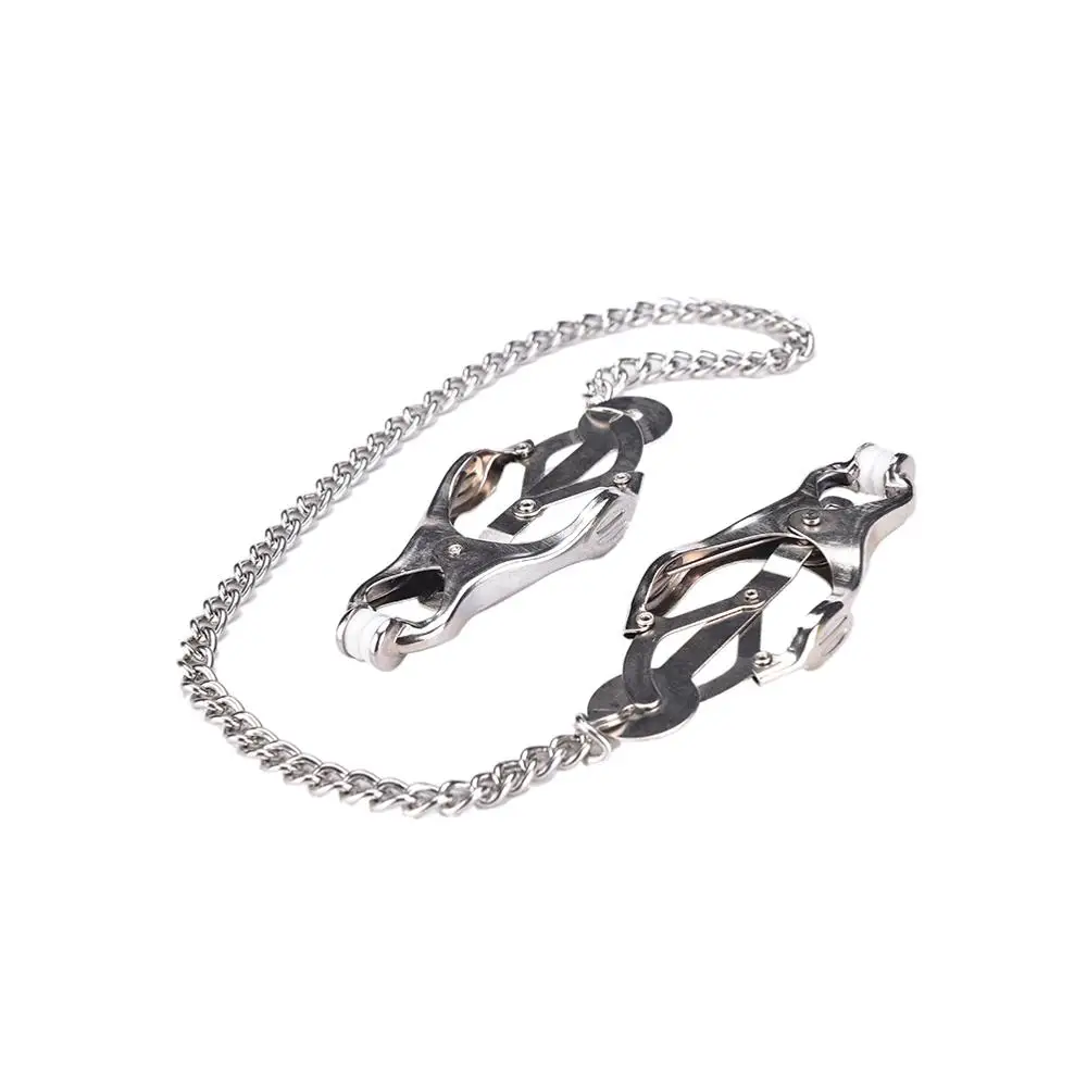 

Women Metal Chain Nipple Clamp Slave Nipple Clip Fetish Toy Send To Costumer For Wedding Gift Exotic Accessories