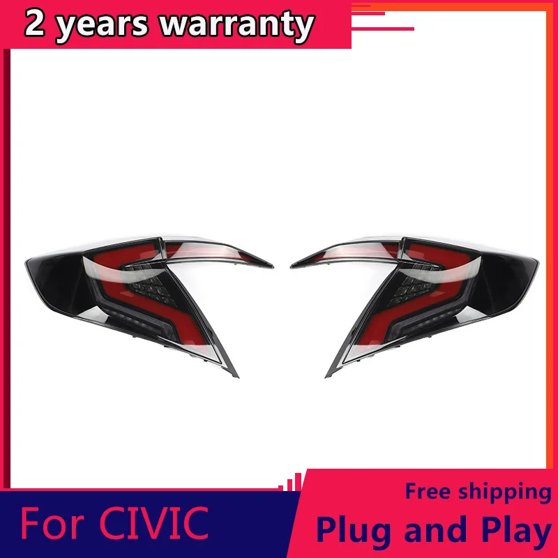 

KOWELL Car Styling for HONDA CIVIC X 10th TAIL Lights LED Tail Light LED Rear Lamp DRL+Brake Trunk LIGHT Automobile Accessories