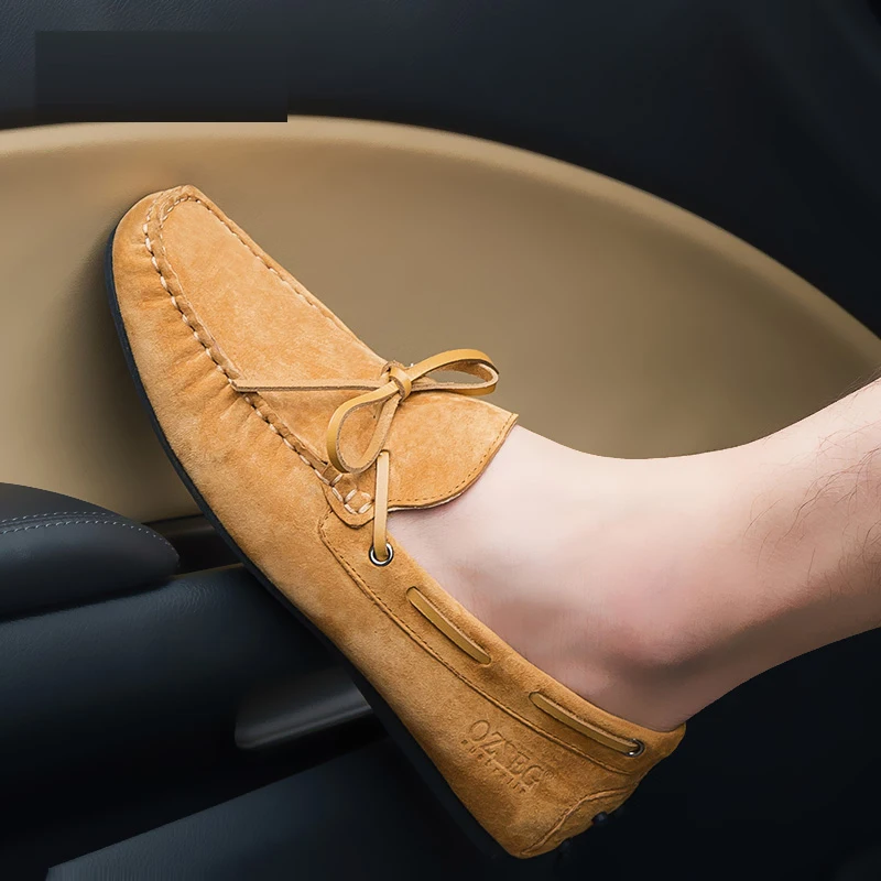 Для мужчин натуральная кожа британский стиль zapatos nobuck de alta calidad hombres mocasines gamuza moda Real