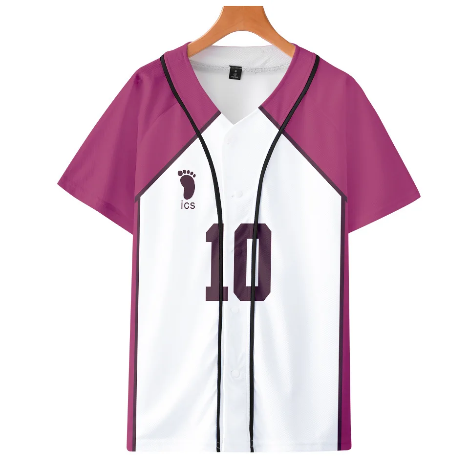 Коллекция 2020 года футболка с японским Аниме Haikyuu Мужская/мужская бейсбольная