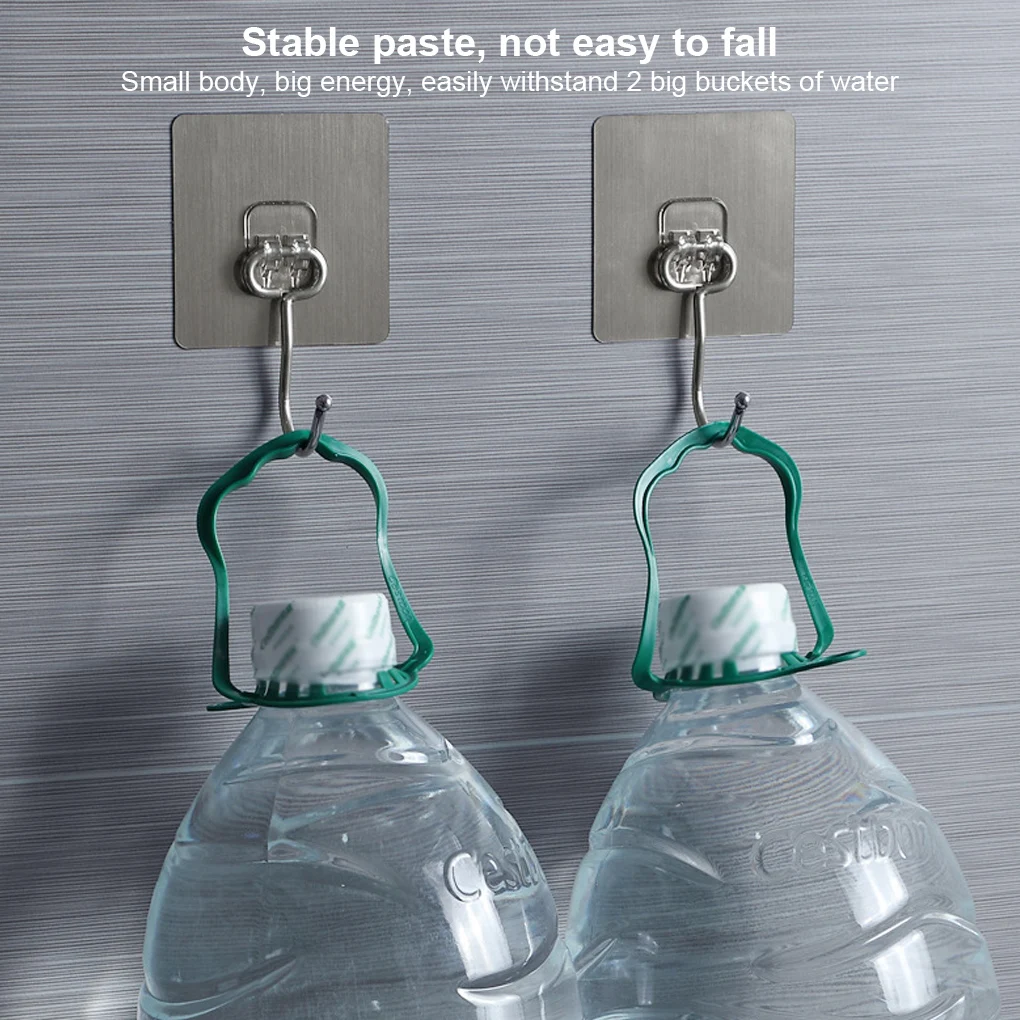 

1/5/10Pcs Wall Hooks Waterproof Oilproof Self Adhesive Transparent Reusable Seamless Hanging Hook for Kitchen Bathroom Office