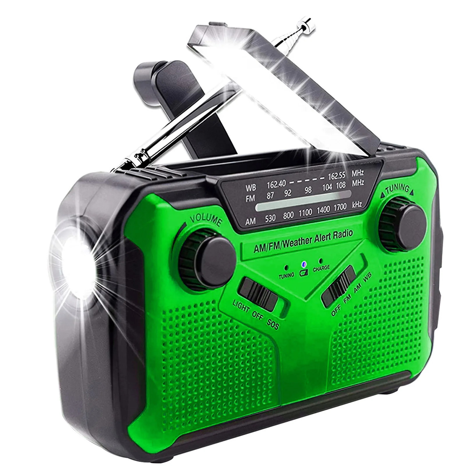 

Многофункциональный AM/FM-радиоприемник с перезаряжаемой батареей, светодиодный фонарик для прогноза погоды, сигнализация SOS для улицы, ручн...