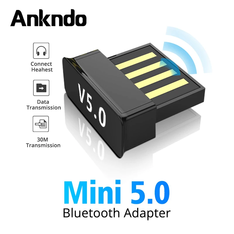 ANKNDO USB Bluetooth адаптер мини ключ 5 0 PC гарнитура для планшета музыкальный приемник