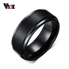 Vnox черный Вольфрам Обручальные кольца для Для мужчин изделия 8 мм широкий текстурированные Для мужчин Кольца оптовая продажа