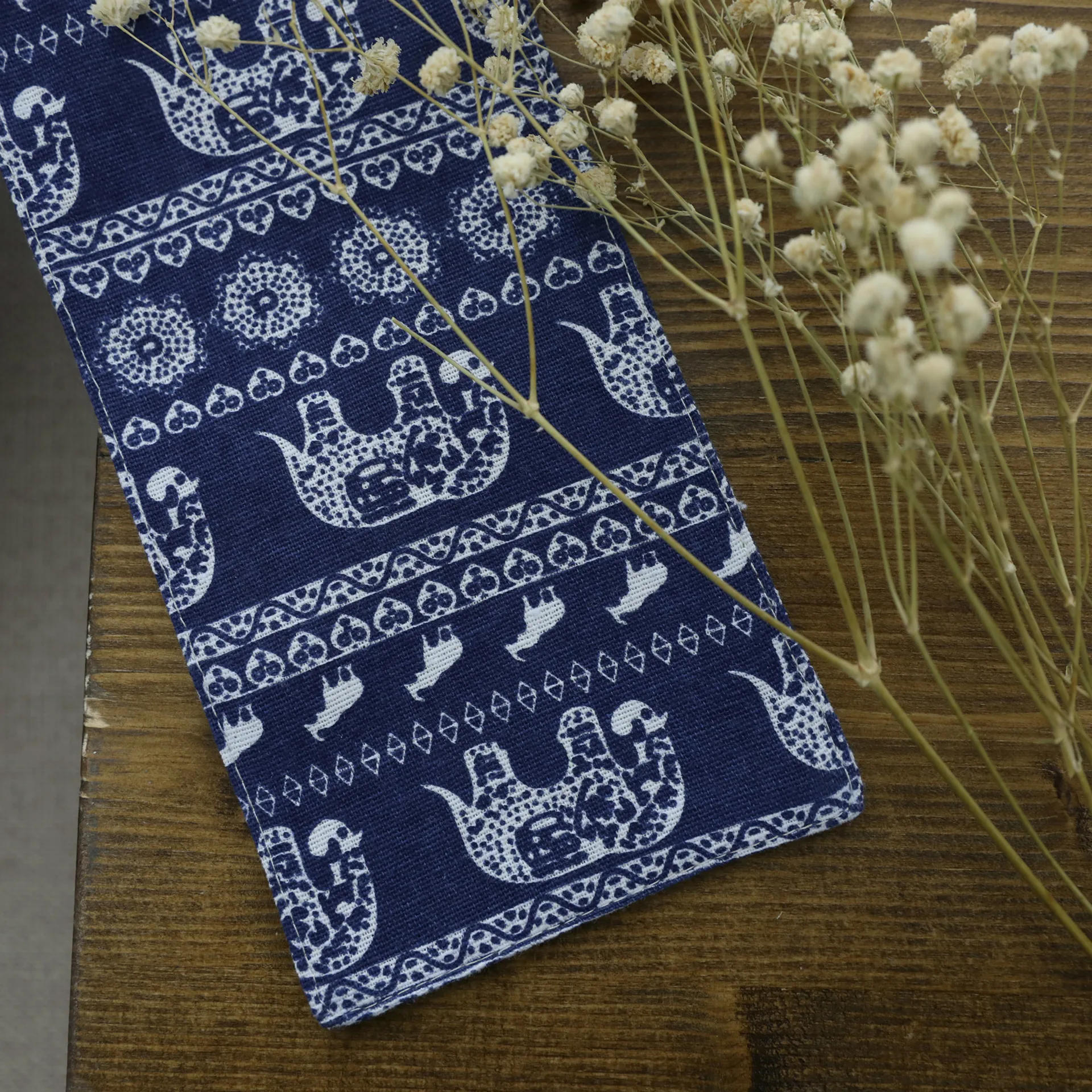 Настольная дорожка в национальном стиле с изображением слона высокое качество